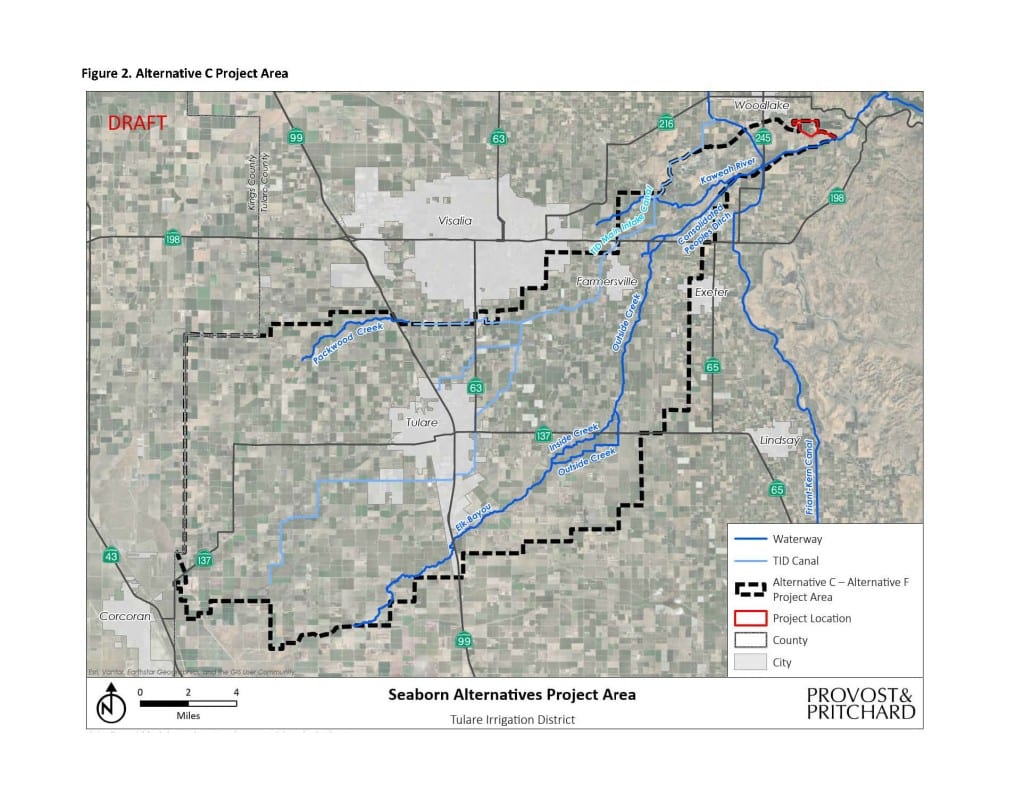 Map of the Seaborn Alternatives Project Area