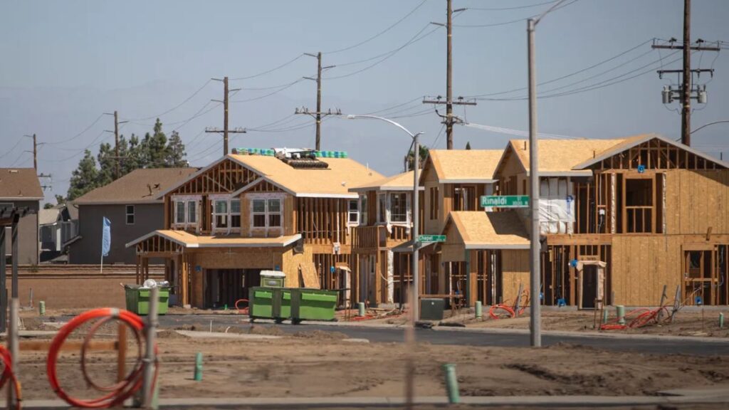 Image of home construction near Visalia, California