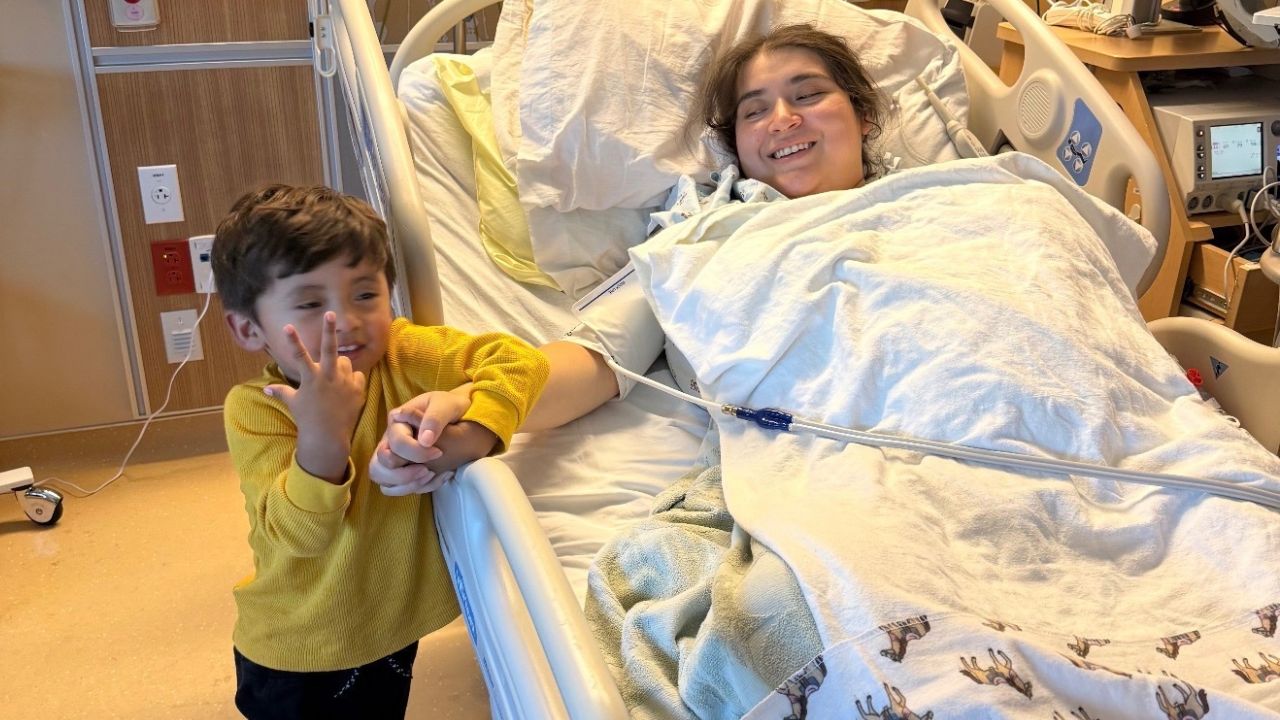 A Fresno family is seeking support as a mother hospitalized in San Francisco faces a possible emergency delivery to save her surviving unborn daughter after losing two babies during a high-risk pregnancy. Pictured Julia Coronado and her son, Jude. (GoFundMe)