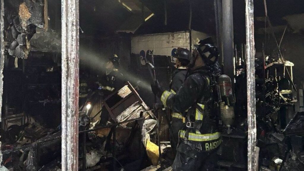 A house fire in Modesto early Monday morning displaced two people as firefighters worked to extinguish the flames. (Modesto FD)