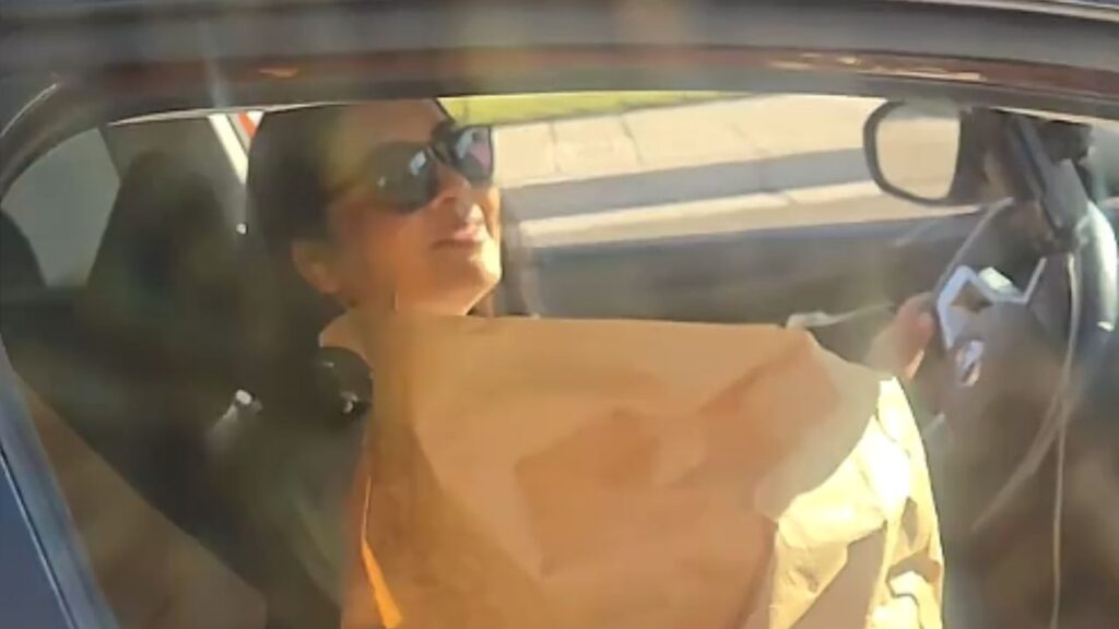 A man accused Kerman Mayor Maria Pacheco of following him for 25 minutes, blocking his vehicle, and confronting him because she believed he was an ICE agent. (Screengrab/Eric Bridges/@ericbridges38)