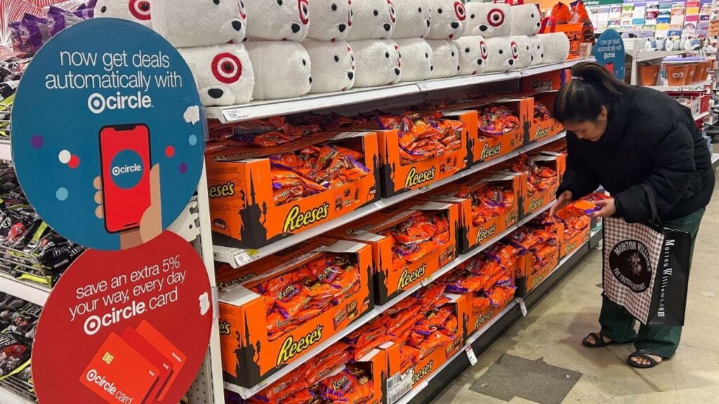 A person shops for Halloween-themed sweets at a Target store in Manhattan, New York City, U.S., October 29, 2025. (Reuters File)