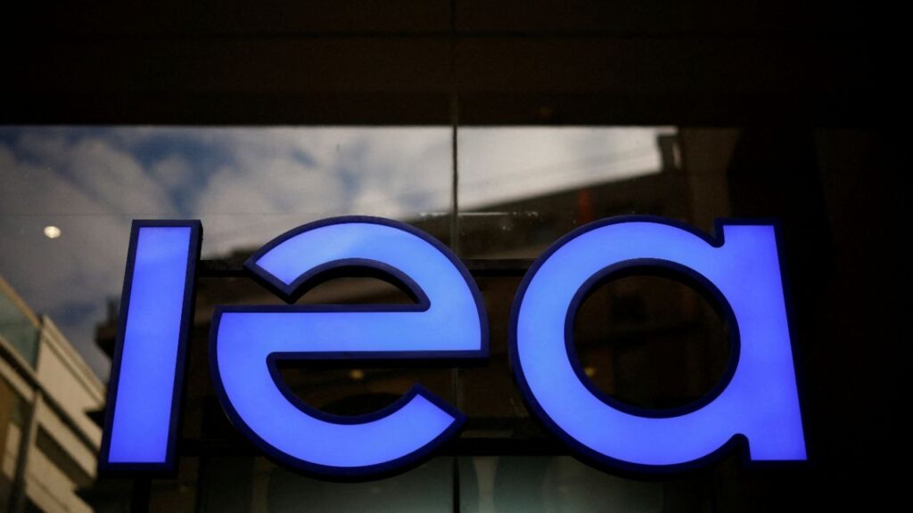 A view of the logo of the International Energy Agency in Paris, France, December 15, 2023. (Reuters File)