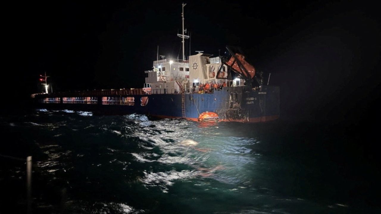 A view shows a vessel that was hit by a drone in the Black Sea, in this handout image released by the Bulgarian Interior Ministry on October 13, 2026. Bulgarian Interior Ministry/Handout via REUTERS