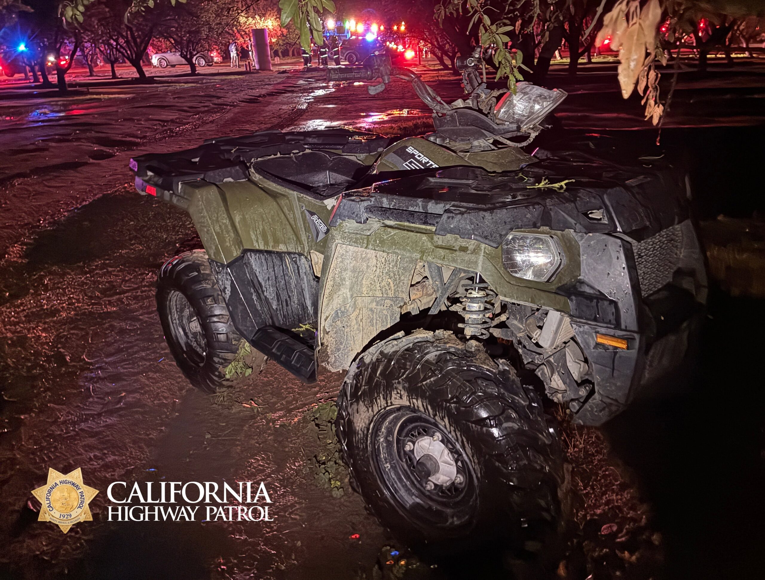 Image of wrecked ATV involved in fatal crash in Madera County, California