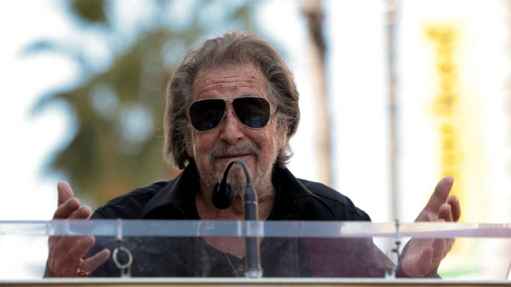 Actor Al Pacino speaks during the unveiling ceremony of actor Jessica Chastain's star on the Hollywood Walk of Fame in Los Angeles, California, U.S., September 4, 2025. (Reuters File)