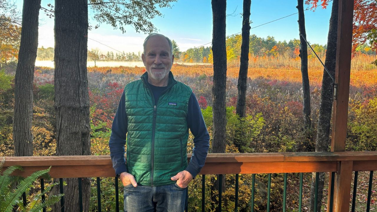 Rick Russman, who blames the Trump administration's energy policies for soaring fuel costs and plans to vote for Democratic candidate Chris Pappas over Republican John E. Sununu in New Hampshire's US Senate race, poses for a picture in Kingston, New Hampshire, US, October 19, 2026. Picture taken with a mobile phone. Reuters/Tim McLaughlin
