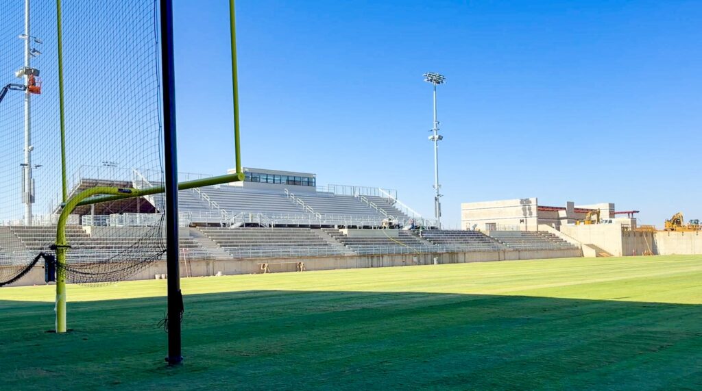 Image of the new football stadium at Clovis South High School
