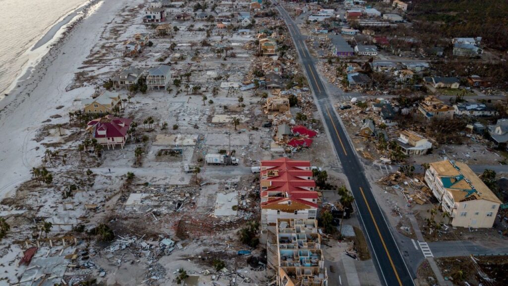 Buildings left destroyed by Hurricane Michael, which hit the area on Oct. 10, in Mexico Beach, Fla., Oct. 13, 2018. It remains one of the most powerful storms ever to hit the continental United States, unleashing a trail of destruction across 200 miles. (Johnny Milano/The New York Times)