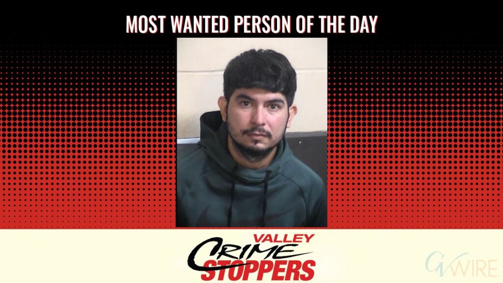 Cristopher Giovanni Martinez Nuno is Valley Crime Stoppers' Most Wanted Person of the Day for October 13, 2026. (Valley Crimes Stoppers)