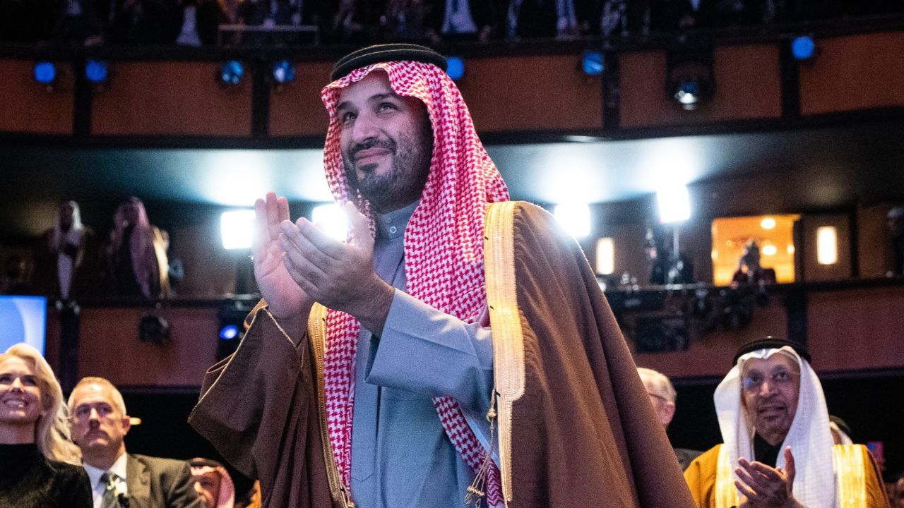 Crown Prince Mohammed bin Salman of Saudi Arabia during an investment forum held at the John F. Kennedy Center for the Performing Arts in Washington on Nov. 19, 2025. The aim of the Iranian-backed Houthi militia in Yemen is to damage the prince’s standing, esperts say. (Haiyun Jiang/The New York Times)
