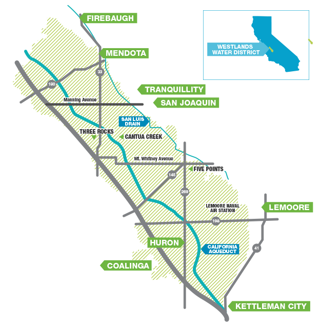 Map of Westlands Water District