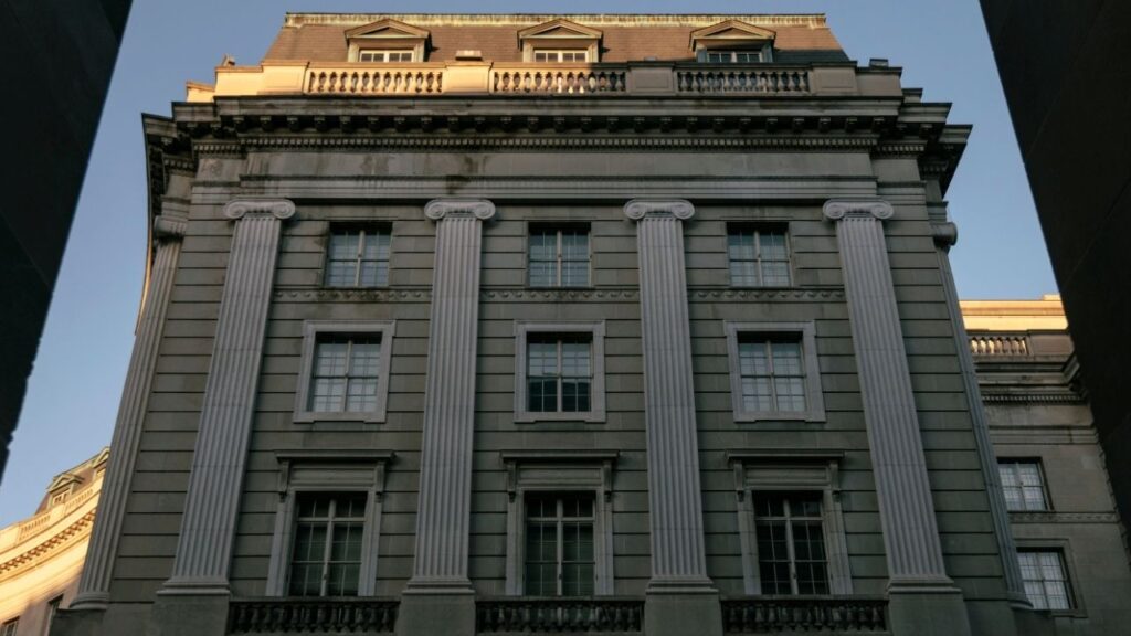 The headquarters of the Internal Revenue Service in Washington on May 29, 2026. A 24-year IRS veteran has criticized the agency over its unwillingness to aggressively target multinational tax schemes. (Jason Andrew/The New York Times)