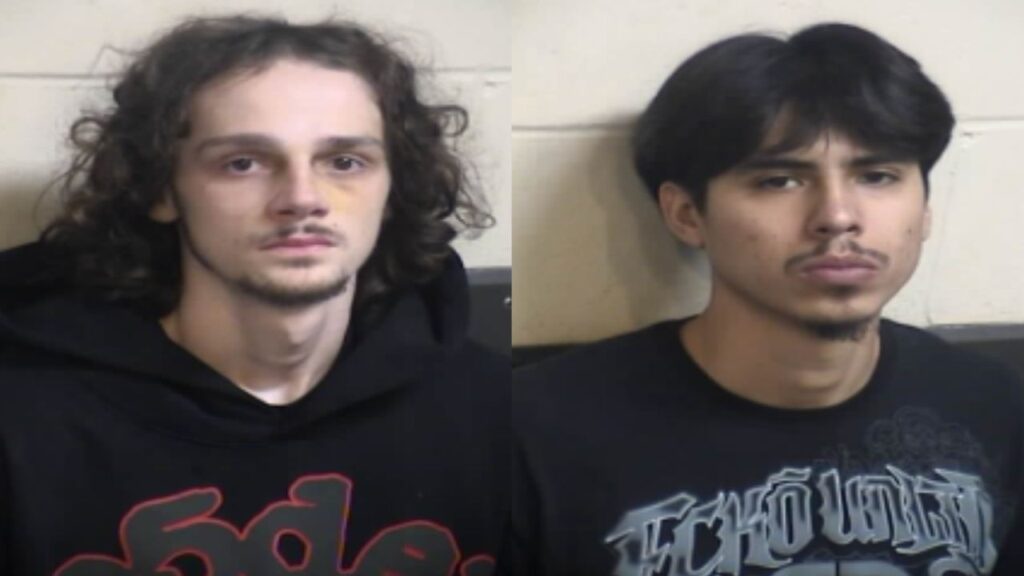 Fresno police arrested Aiden Seibert (left), 22, and Isaac Beltran (right), 21, both of Clovis, in connection with the Oct. 3 fatal shooting of Trey Hamilton. (Fresno PD)
