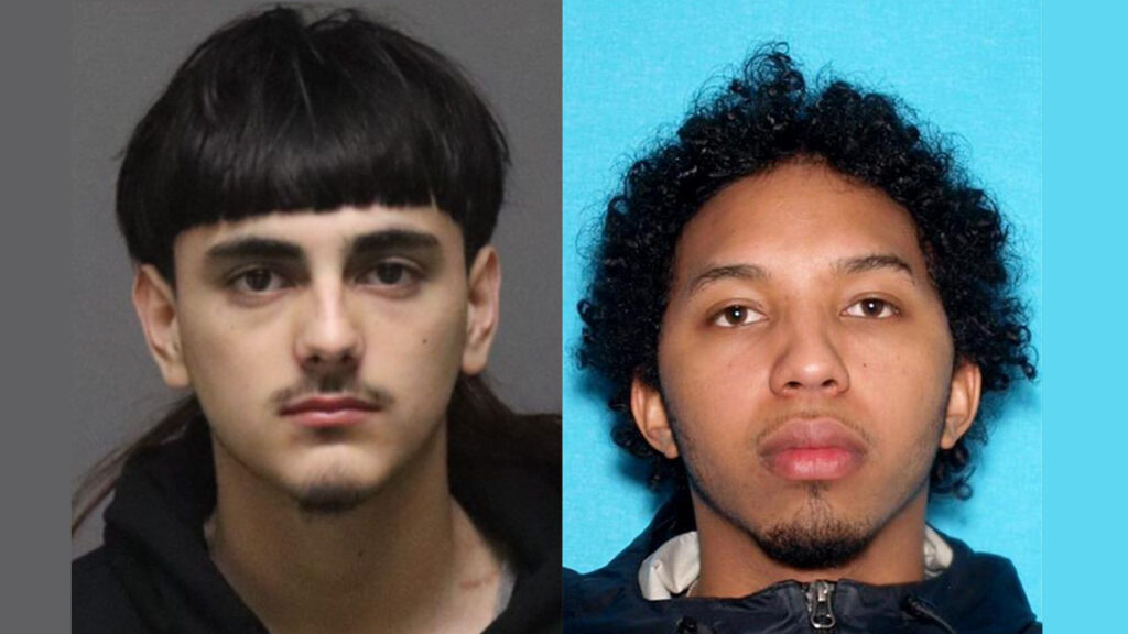 Side-by-side images of murder suspect Jeremiah Listman, 19, and murder victim Tyrone MIles