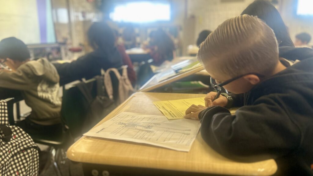 Image of students working at their desks in Kings Canyon Joint Unified School District