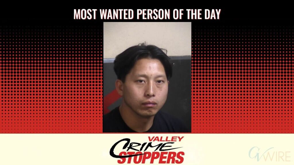 Kevin Xiong is Valley Crime Stoppers' Most Wanted Person of the Day for October 22, 2026. (Valley Crimes Stoppers)