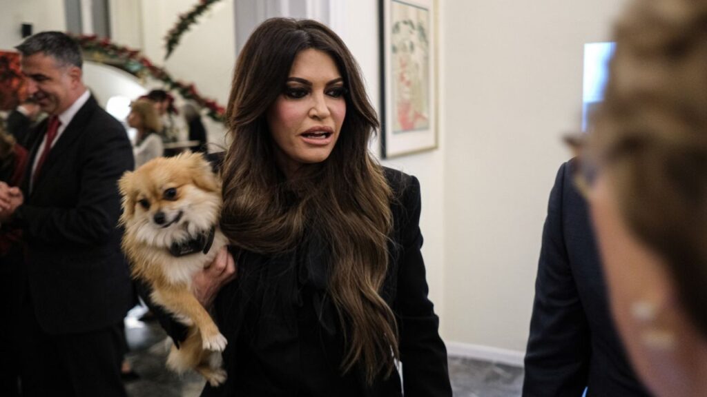 Kimberly Guilfoyle, the U.S. Ambassador to Greece, at her official residence in Athens on Dec. 17, 2025. President Donald Trump has asked Guilfoyle to resign following a string of damaging reports, including that she asked a Republican donor to pay off her credit card, the White House press secretary said on Oct. 13, 2026. (Byron Smith/The New York Times)