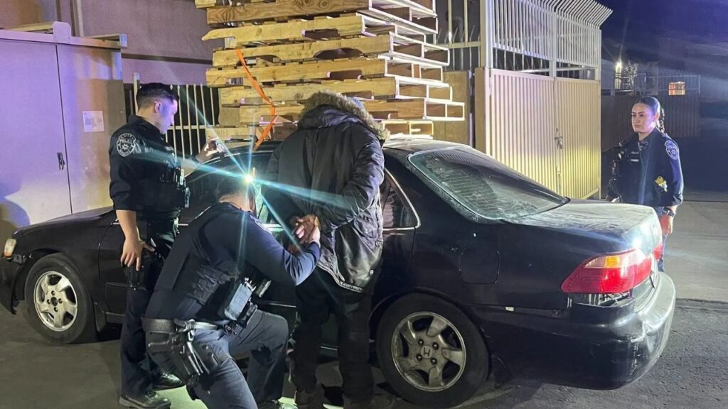 Madera police arrested a 36-year-old man after a security guard helped officers locate a suspect accused of stealing an IHOP employee’s jacket and wallet. (Madera PD)