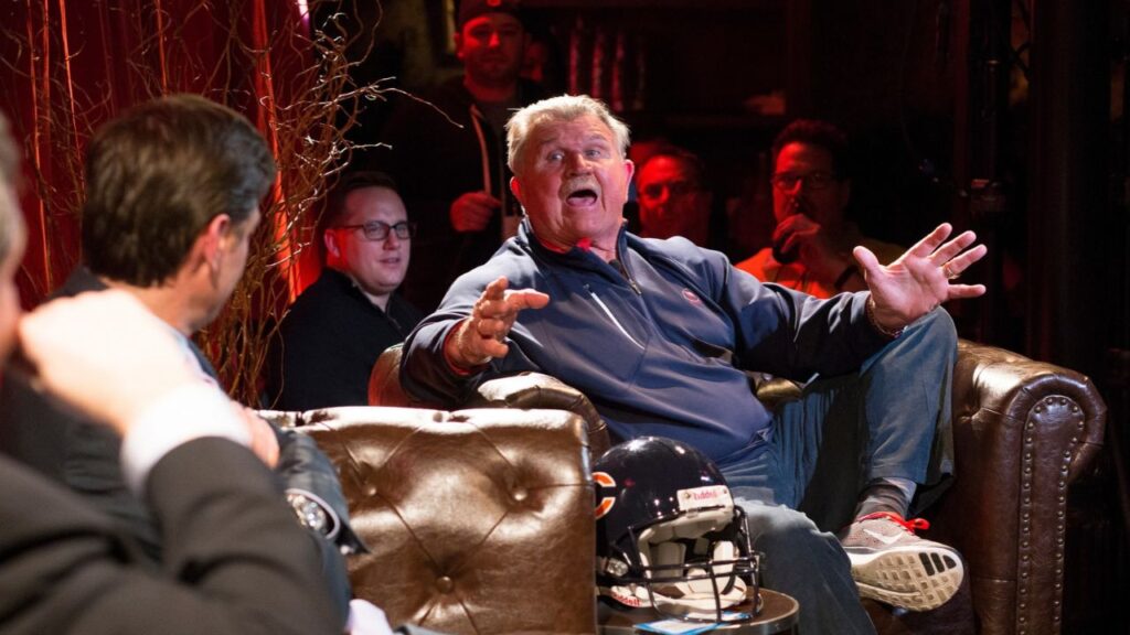 Mike Ditka speaks during an event in New York, Jan. 30, 2014. Ditka, a tenacious tight end for the Chicago Bears who relished each collision and fought for every yard, and a Super Bowl-winning Bears coach who was so well-known for his sideline rants that he became a symbol of competitive fire, died on Friday, Oct. 9, 2026. “Da Coach,” as he was commonly known, was 86. (Fred R. Conrad/The New York Times)