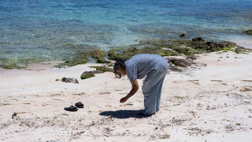 Monaeka Flores, whose family has deep roots on Guam, at Tarague Beach, Sept. 28, 2026. The Supreme Court will hear arguments over whether the U.S. Air Force can keep destroying munitions on a beach in Guam, a practice it began in 1982. (Hiroko Masuike/The New York Times)
