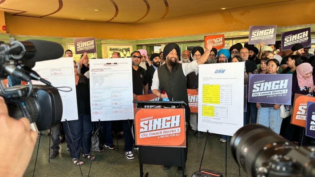 Naindeep Singh at Monday, Oct. 26, 2026, news conference. (GV Wire/Edward Smith)