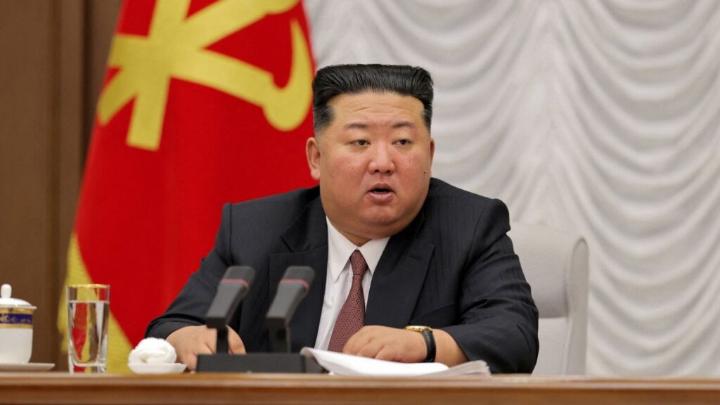 North Korean leader Kim Jong Un speaks during an enlarged meeting of the ruling Workers' Party's Central Military Commission in North Korea, July 9, 2026, in this picture released by North Korea's official Korean Central News Agency. (Reuters File)