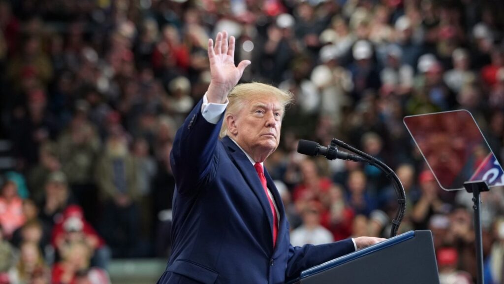 President Donald Trump holds a campaign rally in Wasilla, Alaska, Tuesday, Oct. 13, 2026. “Every time they want to try and get me, they say affordability,” Trump decried here, before claiming that he had delivered “substantial” improvements for families. On Wednesday, the government’s own data told a markedly different story. (Doug Mills/The New York Times)