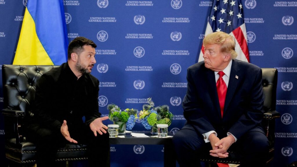 President Donald Trump meets with Ukraine's President Volodymyr Zelenskiy during the 81st United Nations General Assembly (UNGA) in New York City, US, September 22, 2026. (Reuters File)