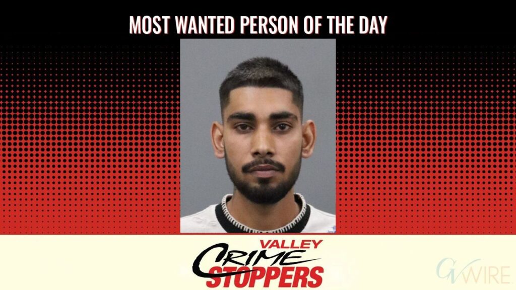 Sahil Kumar is Valley Crime Stoppers' Most Wanted Person of the Day for October 6, 2026. (Valley Crimes Stoppers)