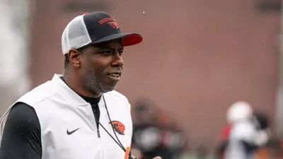 Oregon State football coach JaMarcus Shephard
