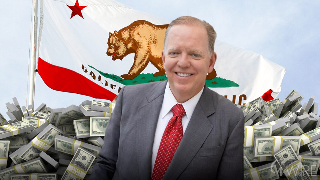 Composite image symbolizing Herb Morgan's plan to return $15 billion in unclaimed assets to California residents