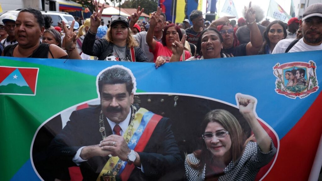 Supporters of Venezuela's government rally to demand the release of ousted President Nicolas Maduro and his wife, Cilia Flores, two months after their capture by the U.S., in Caracas, Venezuela March 3, 2026. (Reuters File)