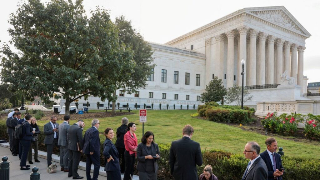 Supreme Court Bar members wait to be first in line for the first day of the US Supreme Court's new term in Washington, D.C., US, October 5, 2026. (Reuters File)