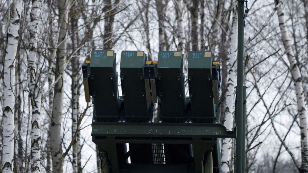Surface-to-air missile launcher of the Patriot system, newly added to the Integrated Battle Command System (IBCS) stands at an army base in Sochaczew, Poland, December 18, 2024. (Reuters File)
