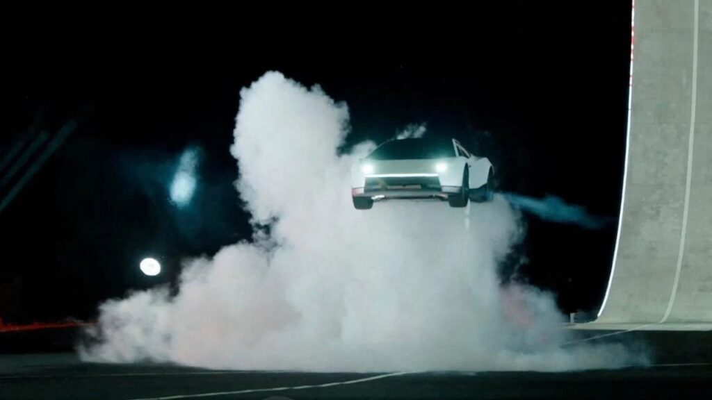 Tesla unveils its long-delayed Roadster nearly a decade after first revealing a next-generation version of its original electric sports ​car, at a launch event in Waco, Texas, US, on October 15, 2026, in this still image taken from a handout video. (Tesla/Handout via REUTERS)