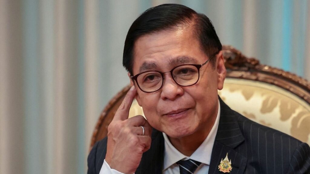 Thailand's Deputy Prime Minister and Foreign Minister Sihasak Phuangketkeow gestures during an exclusive interview with Reuters about Myanmar diplomacy and the upcoming ASEAN summit at the Ministry of Foreign Affairs, in Bangkok, Thailand, May 5, 2026. (Reuters File)