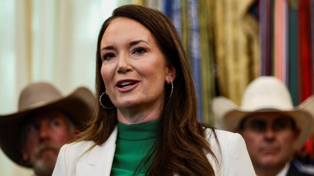 U.S. Agriculture Secretary Brooke Rollins speaks during an event held by U.S. President Donald Trump to sign executive orders related to beef, in the Oval Office of the White House, in Washington, D.C., U.S., September 4, 2026. (Reuters File)
