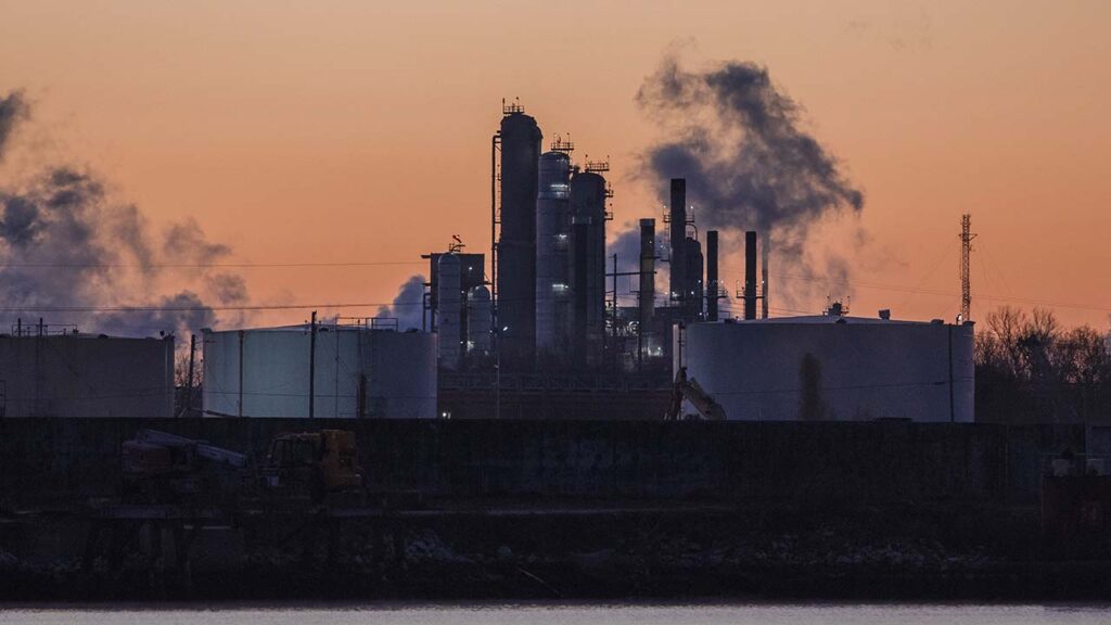 A Chevron oil refinery in Pascagoula, Miss., on Monday, Jan. 19, 2026. The war with Iran has been very lucrative for American oil companies, which have earned more than $130 billion in profit as people pay much higher prices for gasoline, diesel and other fuel. (Micah Green/The New York Times)