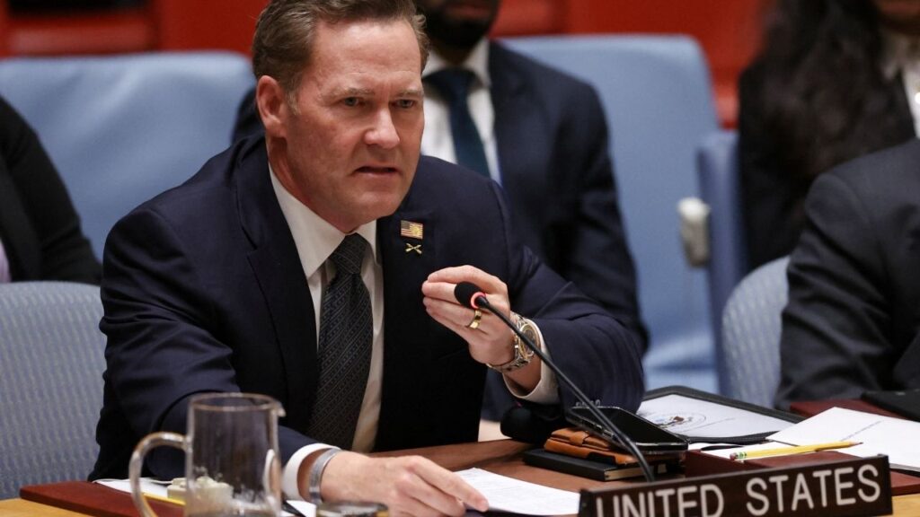 US Ambassador to the UN Mike Waltz speaks at a United Nations Security Council meeting on Ukraine during the 81st United Nations General Assembly at UN Headquarters in New York City, US, September 23, 2026. (Reuters File)