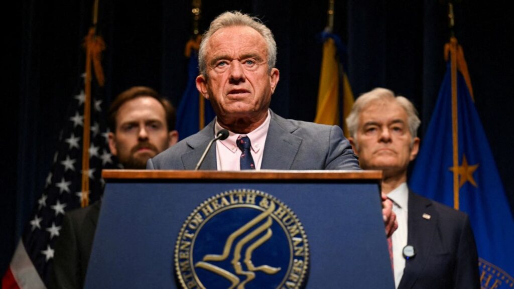 US Secretary of Health and Human Services Robert F. Kennedy Jr. speaks at a press conference announcing new actions aimed at combating fraud, waste, and abuse across federal health programs, in Washington, DC, US, October 14, 2026. (Reuters File)