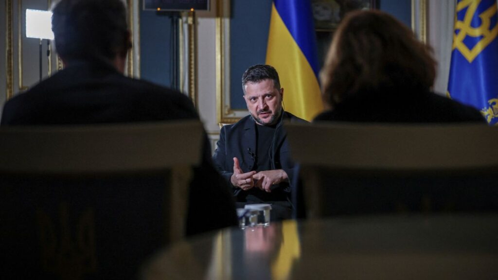 Ukraine's President Volodymyr Zelenskiy speaks during an interview with Reuters, amid Russia's attack on Ukraine, in Kyiv, Ukraine, October 2, 2026. Reuters/Alina Smutko