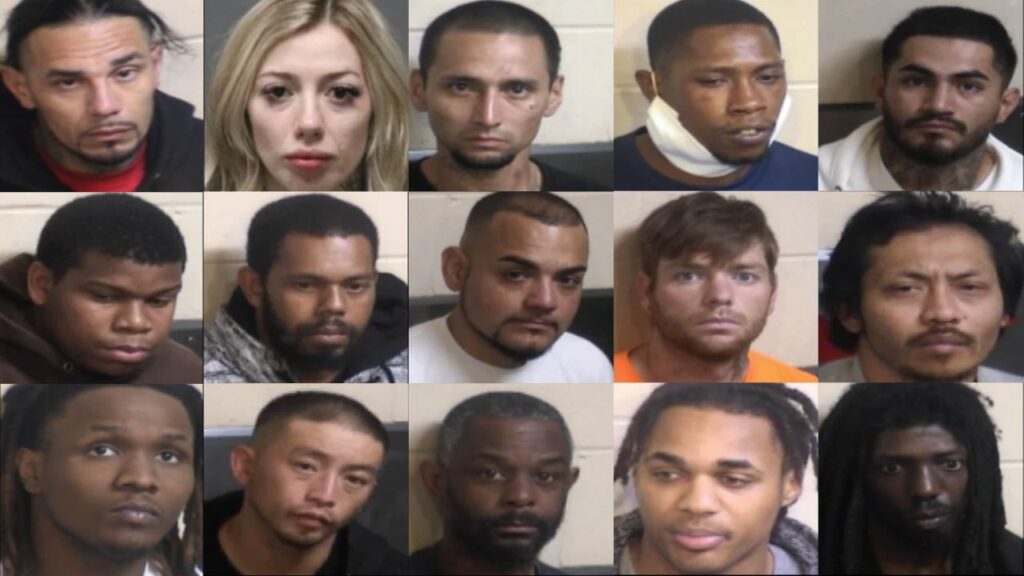 Valley Crime Stoppers is seeking 15 people wanted in connection with domestic violence cases, offering $1,000 rewards for information. Pictured from left to right, top row: Marco Mendez, Andrea Shae Bundy, Martin Gonzales, Jamari Calvin Mitchell, and Luis Carranza. Middle row: Devin Kemo Grant, Mitchell Parker, Danny Castillo, Daniel Hotte, and Setharanya David Phou. Bottom row: Maliek Xzavieur Cook, Thomas Lee, Jerry Lamarcus Smith, Dwight Brown, and Roshaud Givens. (Valley Crime Stoppers)