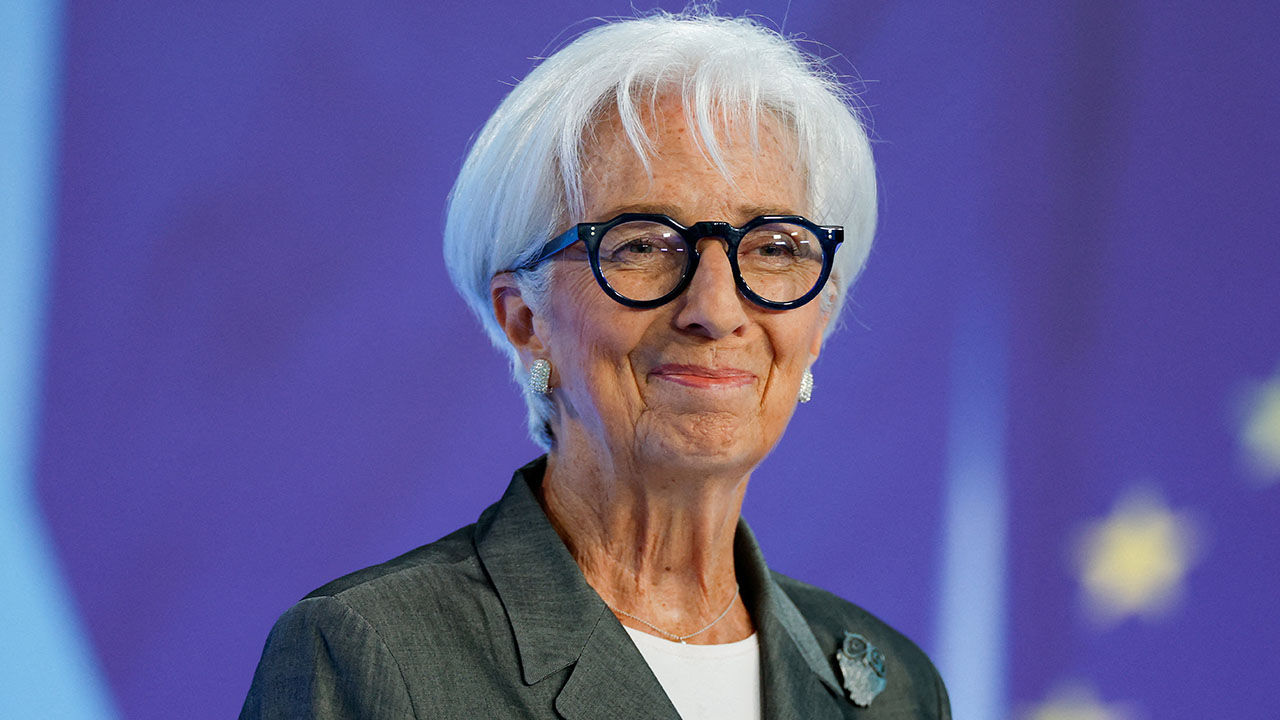 European Central Bank President Christine Lagarde addresses a press conference following the ECB Governing Council meeting at the ECB headquarters in Frankfurt, Germany, July 23, 2026. (Reuters/Heiko Becker/File Photo)