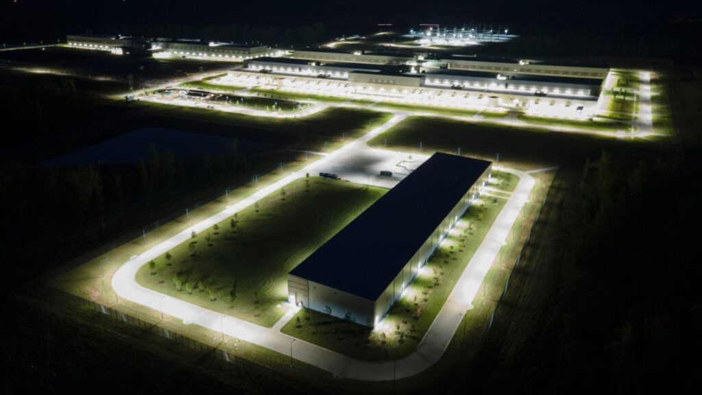 A Meta data center in Covington, Ga., May 2025. Meta, Amazon, Google and Microsoft say they plan to spend at least $740 billion on A.I. infrastructure this year. (Dustin Chambers/The New York Times)
