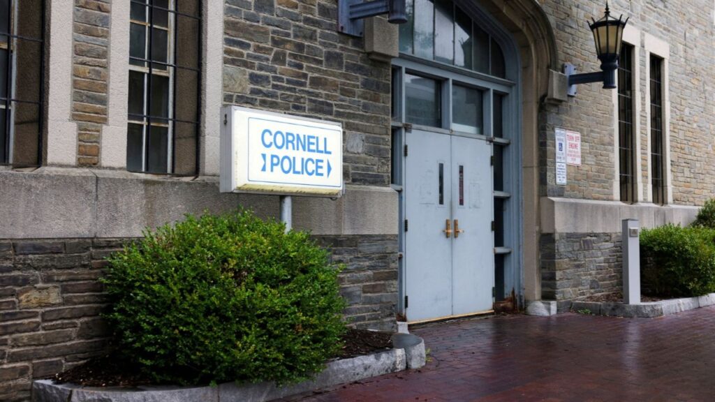 FILE PHOTO: Campus police at Cornell University in Ithaca, New York, US, September 29, 2026. Reuters/Lauren Petracca/File Photo